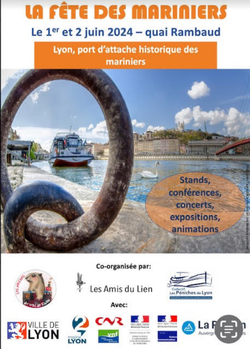 Fête des Mariniers 2024 Lyon quai Rambaud, port d'attache historique des mariniers
